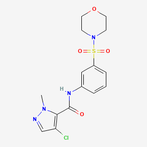 molecular formula C15H17ClN4O4S B5304962 4-chloro-1-methyl-N-[3-(4-morpholinylsulfonyl)phenyl]-1H-pyrazole-5-carboxamide 