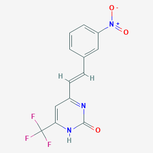 molecular formula C13H8F3N3O3 B5304966 4-[2-(3-nitrophenyl)vinyl]-6-(trifluoromethyl)-2(1H)-pyrimidinone 