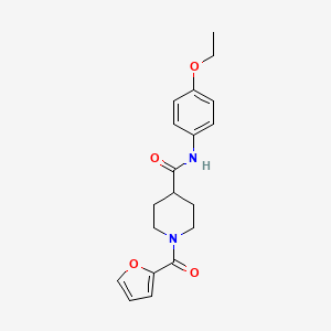 molecular formula C19H22N2O4 B5304971 N-(4-ethoxyphenyl)-1-(2-furoyl)piperidine-4-carboxamide 