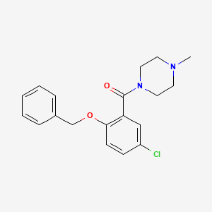 molecular formula C19H21ClN2O2 B5305000 1-[2-(benzyloxy)-5-chlorobenzoyl]-4-methylpiperazine 