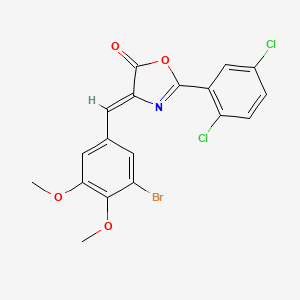 molecular formula C18H12BrCl2NO4 B5305016 4-(3-bromo-4,5-dimethoxybenzylidene)-2-(2,5-dichlorophenyl)-1,3-oxazol-5(4H)-one 