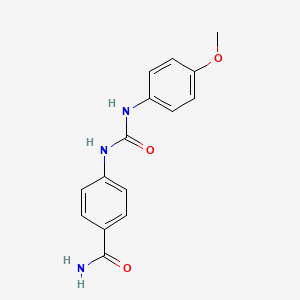 molecular formula C15H15N3O3 B5305019 4-({[(4-methoxyphenyl)amino]carbonyl}amino)benzamide 