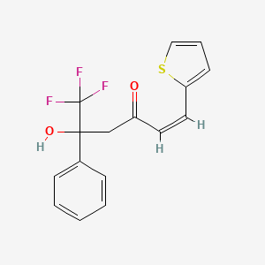 molecular formula C16H13F3O2S B5305031 6,6,6-trifluoro-5-hydroxy-5-phenyl-1-(2-thienyl)-1-hexen-3-one 
