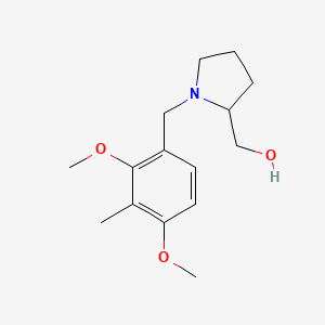 molecular formula C15H23NO3 B5305048 [1-(2,4-dimethoxy-3-methylbenzyl)-2-pyrrolidinyl]methanol 