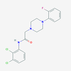 molecular formula C18H18Cl2FN3O B5305104 N-(2,3-dichlorophenyl)-2-[4-(2-fluorophenyl)-1-piperazinyl]acetamide 