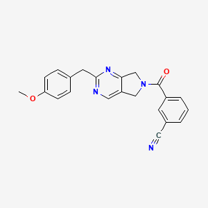 3-{[2-(4-methoxybenzyl)-5,7-dihydro-6H-pyrrolo[3,4-d]pyrimidin-6-yl]carbonyl}benzonitrile