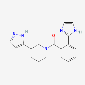 molecular formula C18H19N5O B5305130 1-[2-(1H-imidazol-2-yl)benzoyl]-3-(1H-pyrazol-5-yl)piperidine 