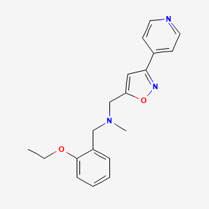 molecular formula C19H21N3O2 B5305144 (2-ethoxybenzyl)methyl{[3-(4-pyridinyl)-5-isoxazolyl]methyl}amine 