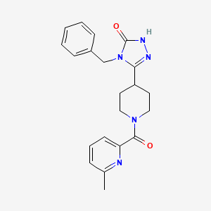 molecular formula C21H23N5O2 B5305168 4-benzyl-5-{1-[(6-methyl-2-pyridinyl)carbonyl]-4-piperidinyl}-2,4-dihydro-3H-1,2,4-triazol-3-one 
