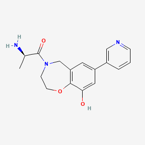 molecular formula C17H19N3O3 B5305182 4-D-alanyl-7-(3-pyridinyl)-2,3,4,5-tetrahydro-1,4-benzoxazepin-9-ol dihydrochloride 