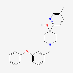 molecular formula C24H26N2O2 B5305201 4-(5-methylpyridin-2-yl)-1-(3-phenoxybenzyl)piperidin-4-ol 