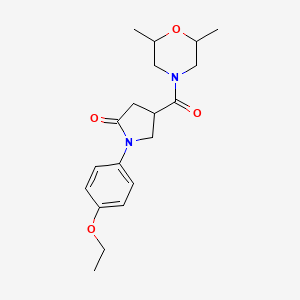 4-[(2,6-dimethyl-4-morpholinyl)carbonyl]-1-(4-ethoxyphenyl)-2-pyrrolidinone