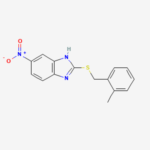 molecular formula C15H13N3O2S B5305232 2-[(2-methylbenzyl)thio]-6-nitro-1H-benzimidazole 