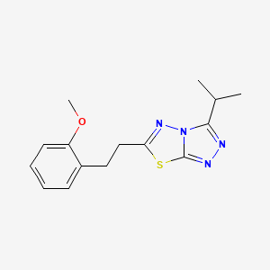 molecular formula C15H18N4OS B5305240 3-isopropyl-6-[2-(2-methoxyphenyl)ethyl][1,2,4]triazolo[3,4-b][1,3,4]thiadiazole 