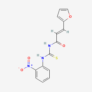 molecular formula C14H11N3O4S B5305244 3-(2-furyl)-N-{[(2-nitrophenyl)amino]carbonothioyl}acrylamide 