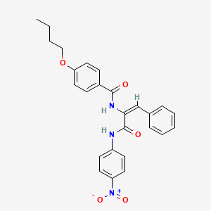 molecular formula C26H25N3O5 B5305268 4-butoxy-N-(1-{[(4-nitrophenyl)amino]carbonyl}-2-phenylvinyl)benzamide 