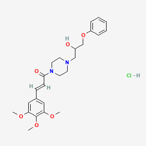 molecular formula C25H33ClN2O6 B5305274 1-phenoxy-3-{4-[3-(3,4,5-trimethoxyphenyl)acryloyl]-1-piperazinyl}-2-propanol hydrochloride 