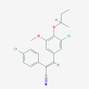 molecular formula C20H19Cl2NO2 B5305281 3-(4-sec-butoxy-3-chloro-5-methoxyphenyl)-2-(4-chlorophenyl)acrylonitrile 