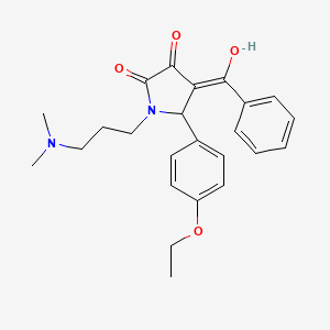 molecular formula C24H28N2O4 B5305282 4-benzoyl-1-[3-(dimethylamino)propyl]-5-(4-ethoxyphenyl)-3-hydroxy-1,5-dihydro-2H-pyrrol-2-one 