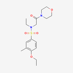 molecular formula C17H26N2O5S B5305293 4-ethoxy-N-ethyl-3-methyl-N-[2-(4-morpholinyl)-2-oxoethyl]benzenesulfonamide 