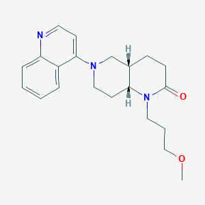 molecular formula C21H27N3O2 B5305301 (4aS*,8aR*)-1-(3-methoxypropyl)-6-quinolin-4-yloctahydro-1,6-naphthyridin-2(1H)-one 