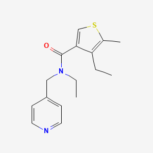 molecular formula C16H20N2OS B5305302 N,4-diethyl-5-methyl-N-(4-pyridinylmethyl)-3-thiophenecarboxamide 