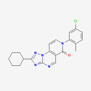 molecular formula C21H20ClN5O B5305309 7-(5-chloro-2-methylphenyl)-2-cyclohexylpyrido[3,4-e][1,2,4]triazolo[1,5-a]pyrimidin-6(7H)-one 