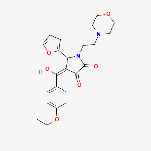 molecular formula C24H28N2O6 B5305327 5-(2-furyl)-3-hydroxy-4-(4-isopropoxybenzoyl)-1-[2-(4-morpholinyl)ethyl]-1,5-dihydro-2H-pyrrol-2-one 