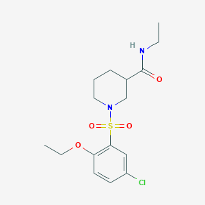 molecular formula C16H23ClN2O4S B5305342 1-[(5-chloro-2-ethoxyphenyl)sulfonyl]-N-ethylpiperidine-3-carboxamide 