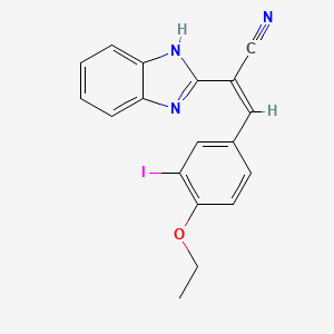 molecular formula C18H14IN3O B5305369 2-(1H-benzimidazol-2-yl)-3-(4-ethoxy-3-iodophenyl)acrylonitrile 