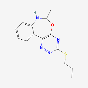 molecular formula C14H16N4OS B5305370 6-methyl-3-(propylthio)-6,7-dihydro[1,2,4]triazino[5,6-d][3,1]benzoxazepine 