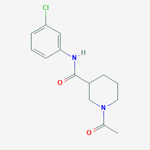 molecular formula C14H17ClN2O2 B5305380 1-acetyl-N-(3-chlorophenyl)-3-piperidinecarboxamide 