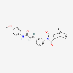 molecular formula C25H22N2O4 B5305385 3-[3-(3,5-dioxo-4-azatricyclo[5.2.1.0~2,6~]dec-8-en-4-yl)phenyl]-N-(4-methoxyphenyl)acrylamide 