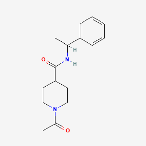 molecular formula C16H22N2O2 B5305403 1-acetyl-N-(1-phenylethyl)-4-piperidinecarboxamide 