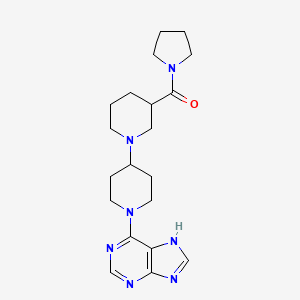 molecular formula C20H29N7O B5305417 1'-(9H-purin-6-yl)-3-(pyrrolidin-1-ylcarbonyl)-1,4'-bipiperidine 