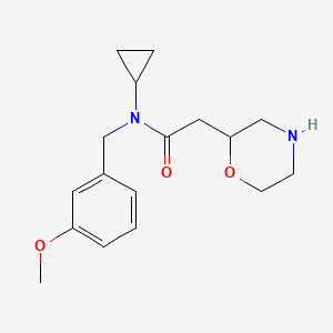 molecular formula C17H24N2O3 B5305469 N-cyclopropyl-N-(3-methoxybenzyl)-2-morpholin-2-ylacetamide 