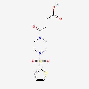 molecular formula C12H16N2O5S2 B5305501 4-oxo-4-[4-(2-thienylsulfonyl)-1-piperazinyl]butanoic acid 