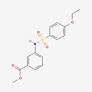 molecular formula C16H17NO5S B5305544 methyl 3-{[(4-ethoxyphenyl)sulfonyl]amino}benzoate 