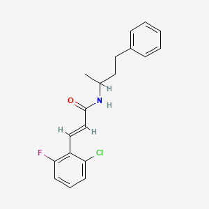 molecular formula C19H19ClFNO B5305549 3-(2-chloro-6-fluorophenyl)-N-(1-methyl-3-phenylpropyl)acrylamide 