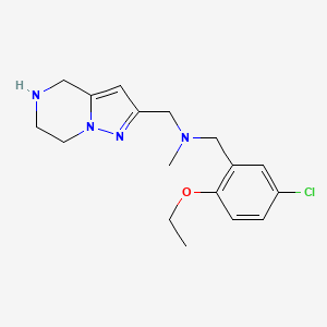 molecular formula C17H23ClN4O B5305557 (5-chloro-2-ethoxybenzyl)methyl(4,5,6,7-tetrahydropyrazolo[1,5-a]pyrazin-2-ylmethyl)amine dihydrochloride 
