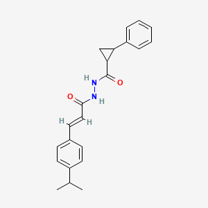 molecular formula C22H24N2O2 B5305561 N'-[3-(4-isopropylphenyl)acryloyl]-2-phenylcyclopropanecarbohydrazide 