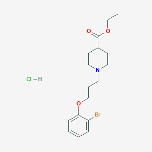 molecular formula C17H25BrClNO3 B5305577 ethyl 1-[3-(2-bromophenoxy)propyl]-4-piperidinecarboxylate hydrochloride 