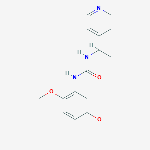 molecular formula C16H19N3O3 B5305600 N-(2,5-dimethoxyphenyl)-N'-[1-(4-pyridinyl)ethyl]urea 