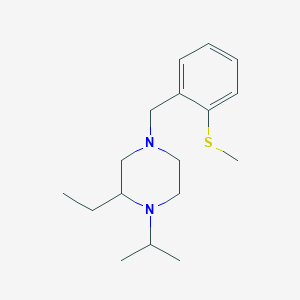 molecular formula C17H28N2S B5305605 2-ethyl-1-isopropyl-4-[2-(methylthio)benzyl]piperazine 