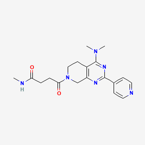 molecular formula C19H24N6O2 B5305619 4-[4-(dimethylamino)-2-pyridin-4-yl-5,8-dihydropyrido[3,4-d]pyrimidin-7(6H)-yl]-N-methyl-4-oxobutanamide 
