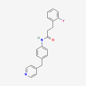 molecular formula C21H19FN2O B5305634 3-(2-fluorophenyl)-N-[4-(4-pyridinylmethyl)phenyl]propanamide 