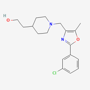 molecular formula C18H23ClN2O2 B5305654 2-(1-{[2-(3-chlorophenyl)-5-methyl-1,3-oxazol-4-yl]methyl}piperidin-4-yl)ethanol 