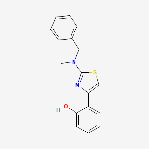 molecular formula C17H16N2OS B5305690 2-{2-[benzyl(methyl)amino]-1,3-thiazol-4-yl}phenol 