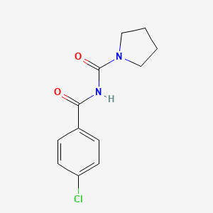 molecular formula C12H13ClN2O2 B5305692 N-(4-chlorobenzoyl)-1-pyrrolidinecarboxamide 