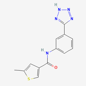 molecular formula C13H11N5OS B5305700 5-methyl-N-[3-(1H-tetrazol-5-yl)phenyl]-3-thiophenecarboxamide 